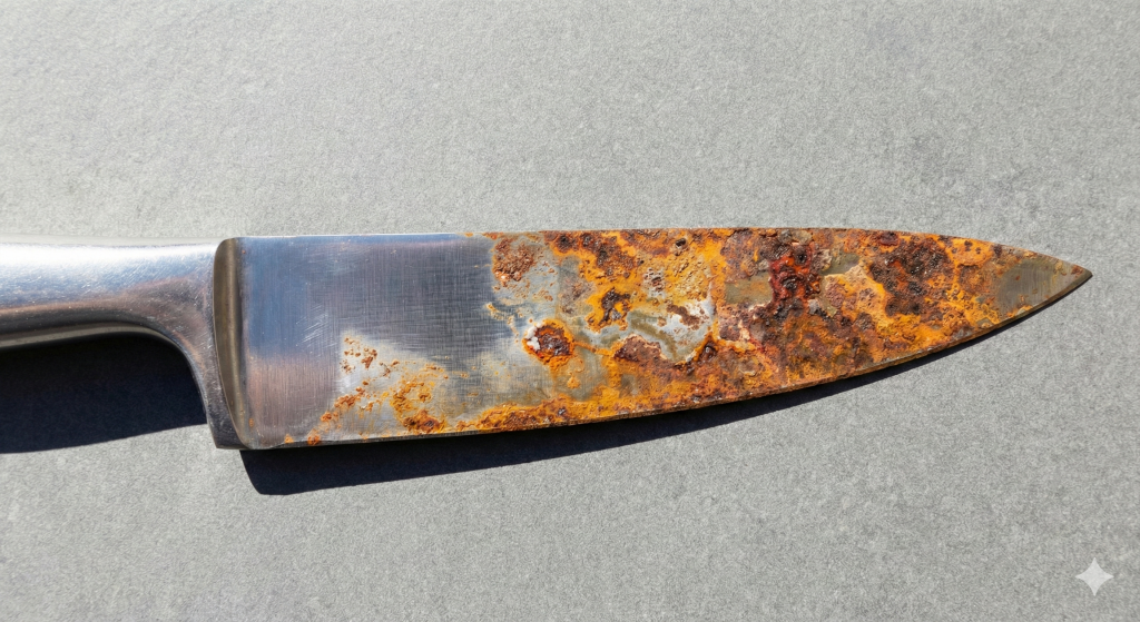 زنگ زدن چاقو