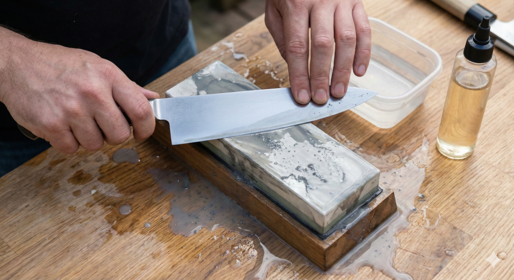 روش صحیح تیز کردن چاقو